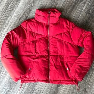 Love Tree red puffer down jacket size medium like new